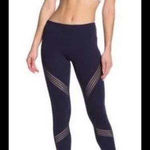 ALO yoga navy mesh cutout full length leggings